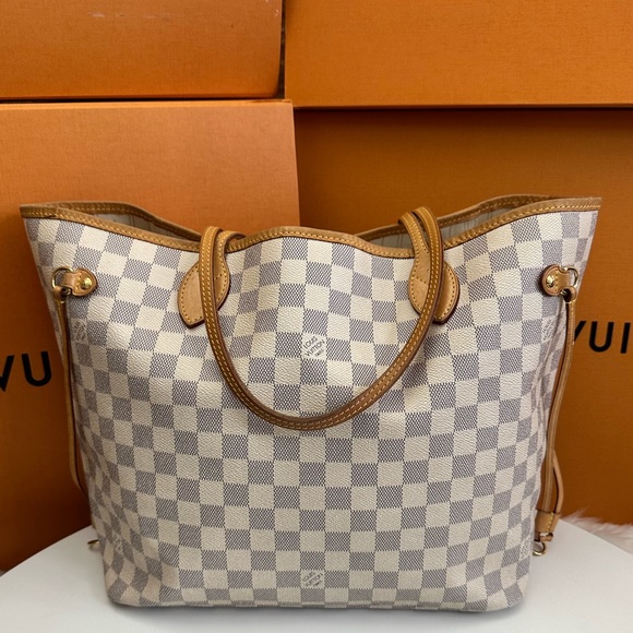 💎✨BEAUTIFUL✨💎 Authentic Louis Vuitton Damier Azur Neverfull MM - Picture 3 of 10